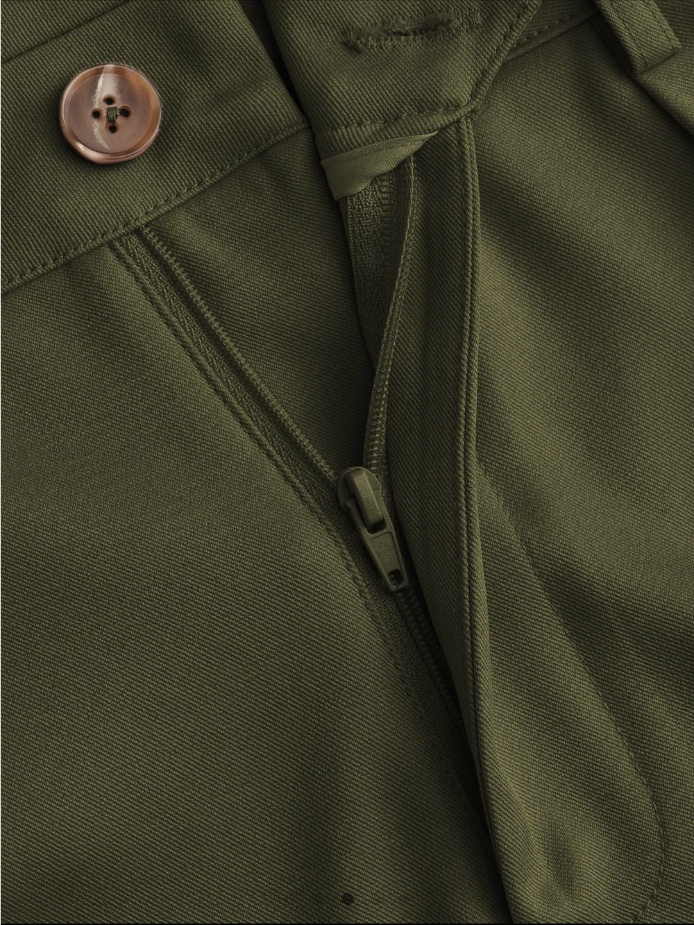 Cider Olive Green High-Waist Wide-Leg Trousers - Picture 3 of 7